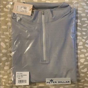 NWT Peter Millar Gray Quarter Zip